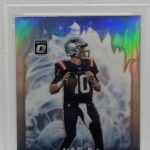 Mac Jones Patriots 2021 Donruss Optic White Hot Rookies Holo Prizm Card PSA 10