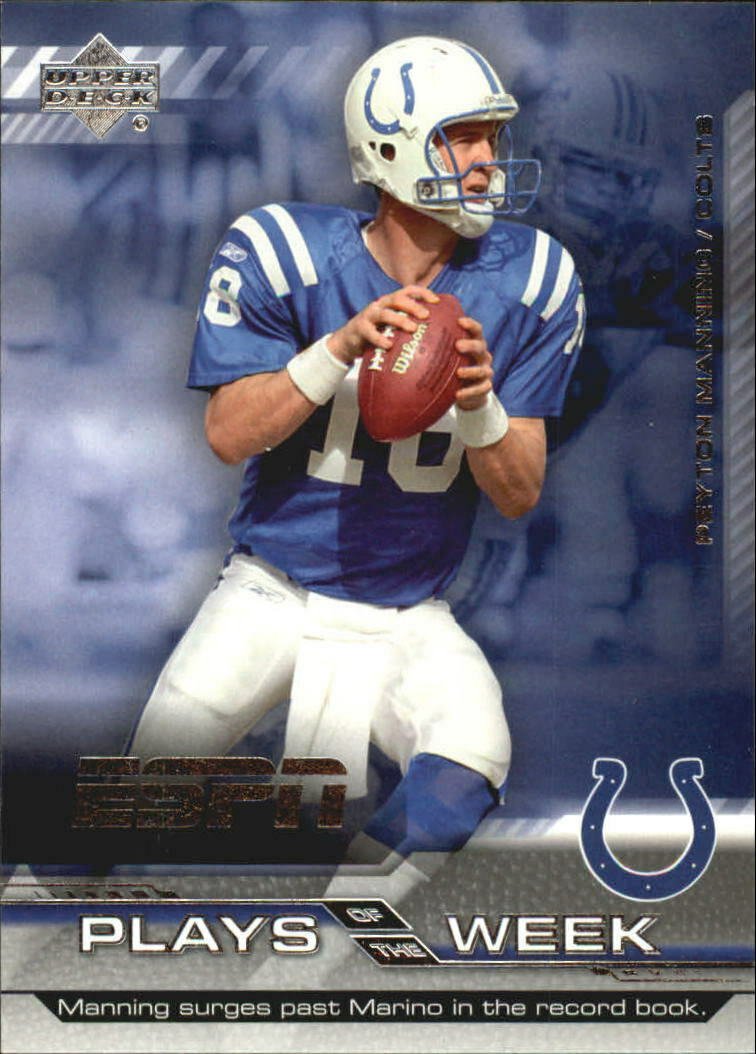 05espnPOWaPM 2005 Upper Deck ESPN Plays of the Week Insert Set with Roethlisberger, Favre and Manning Plus - Image 1