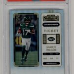Garrett Wilson 2022 Contenders Championship Ticket Auto 35/49 PSA 10 Gem Mint