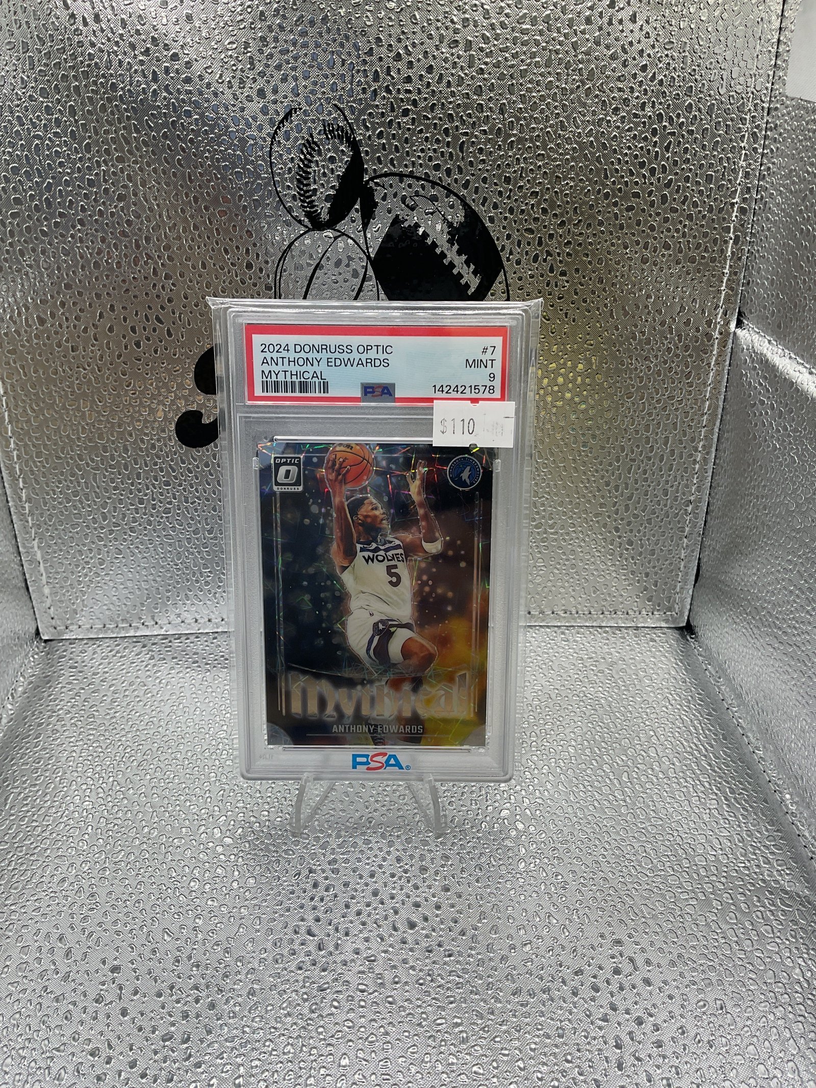 06577783-7342-4690-AD92-78280130E057 Anthony Edwards Mythical Case Hit PSA 9 - Image 1