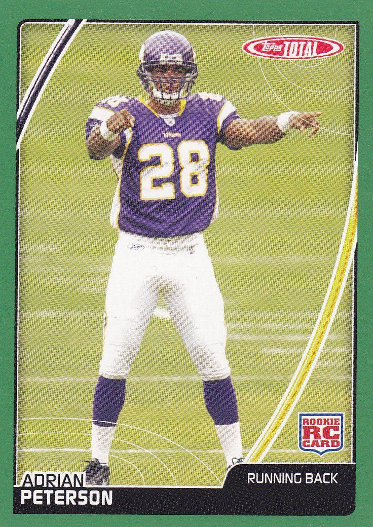 07totalAP 2007 Topps TOTAL Football MASTER Set with Adrian Peterson and Calvin Johnson Rookie Cards PLUS Inserts - Image 1