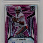 CJ Stroud 2023 Leaf Metal Auto Pink Mojo 4/4 PSA 10 Gem Mint