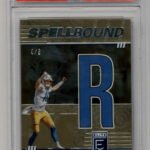 Justin Herbert 2022 Donruss Elite Spellbound Gold 4/5 PSA 10 Gem Mint