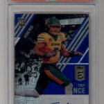 Trey Lance 2021 Donruss Elite Elite Rookie Auto Blue 3/3 PSA 9 Auto 10