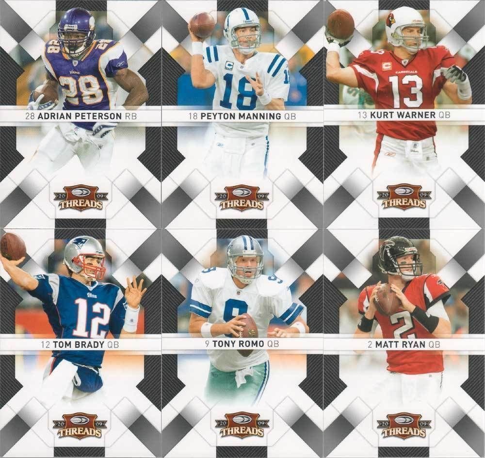 09threads 2009 Donruss Threads Football Series 100 Card Set with Tom Brady Plus - Image 1