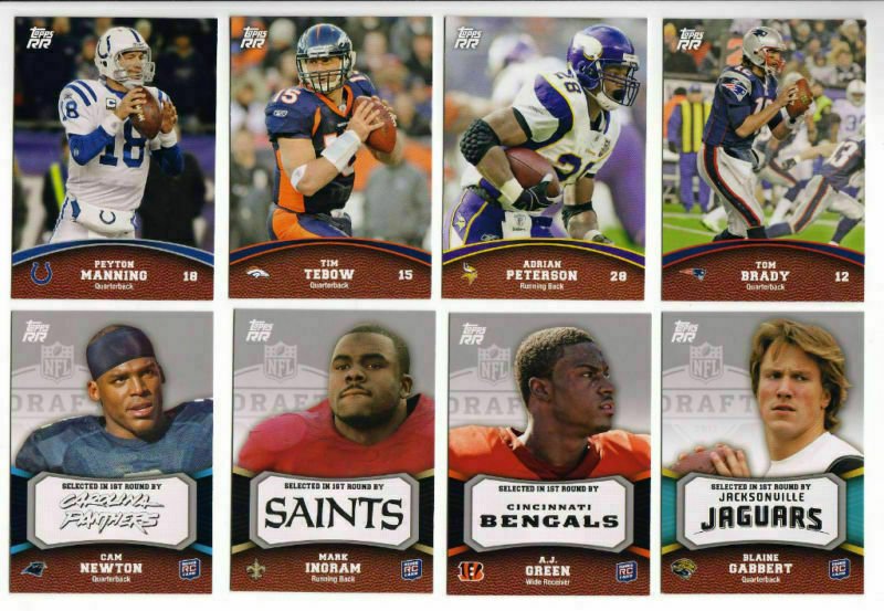 11tRise 2011 Topps Rising Rookies Football Set Loaded with Rookies including Cam Newton, Von Miller, Colin Kaepernick Plus Stars and More - Image 1