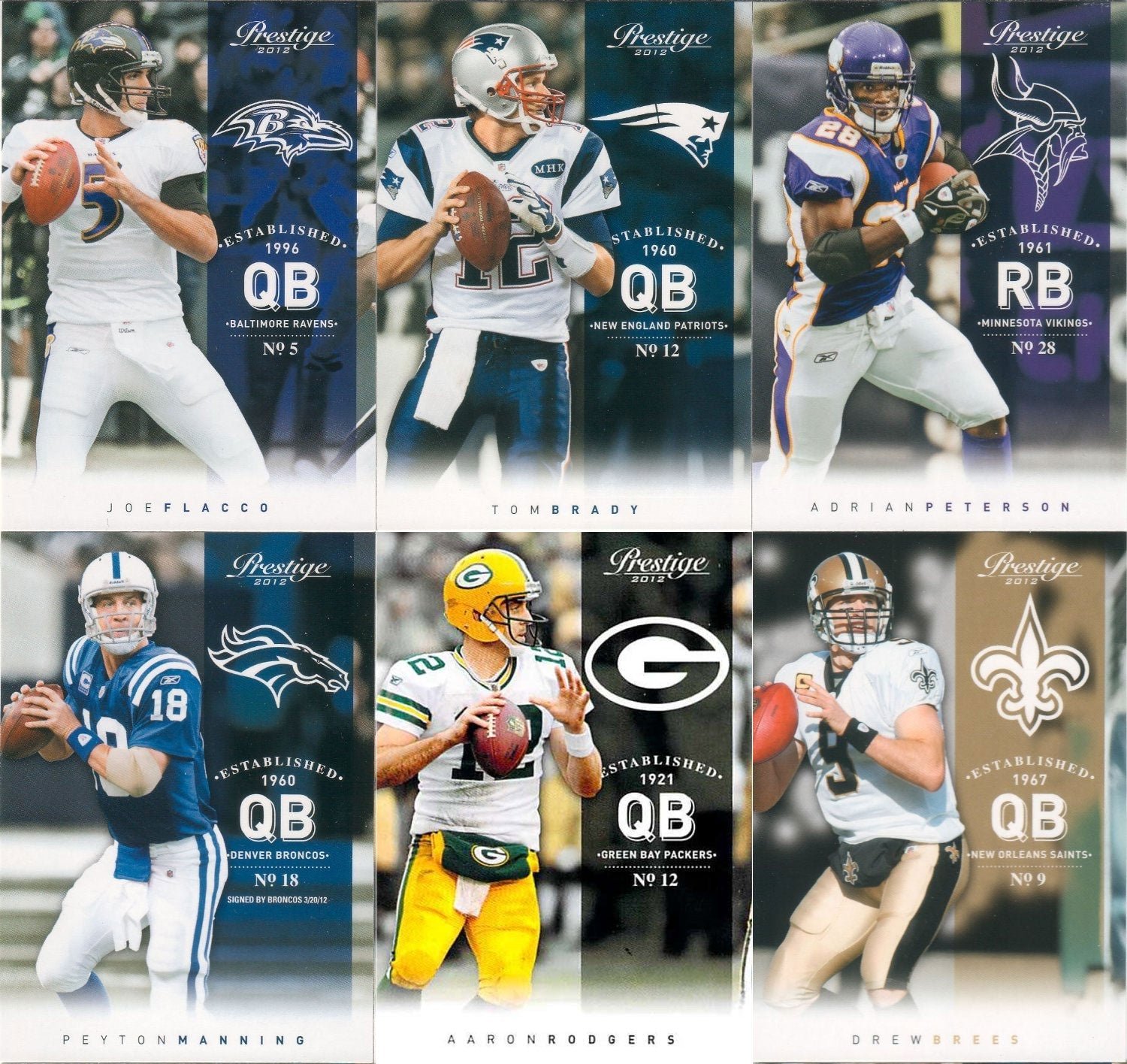 12pres 2012 Panini Prestige Football Series Complete Mint 200 Set LOADED with Stars - Image 1