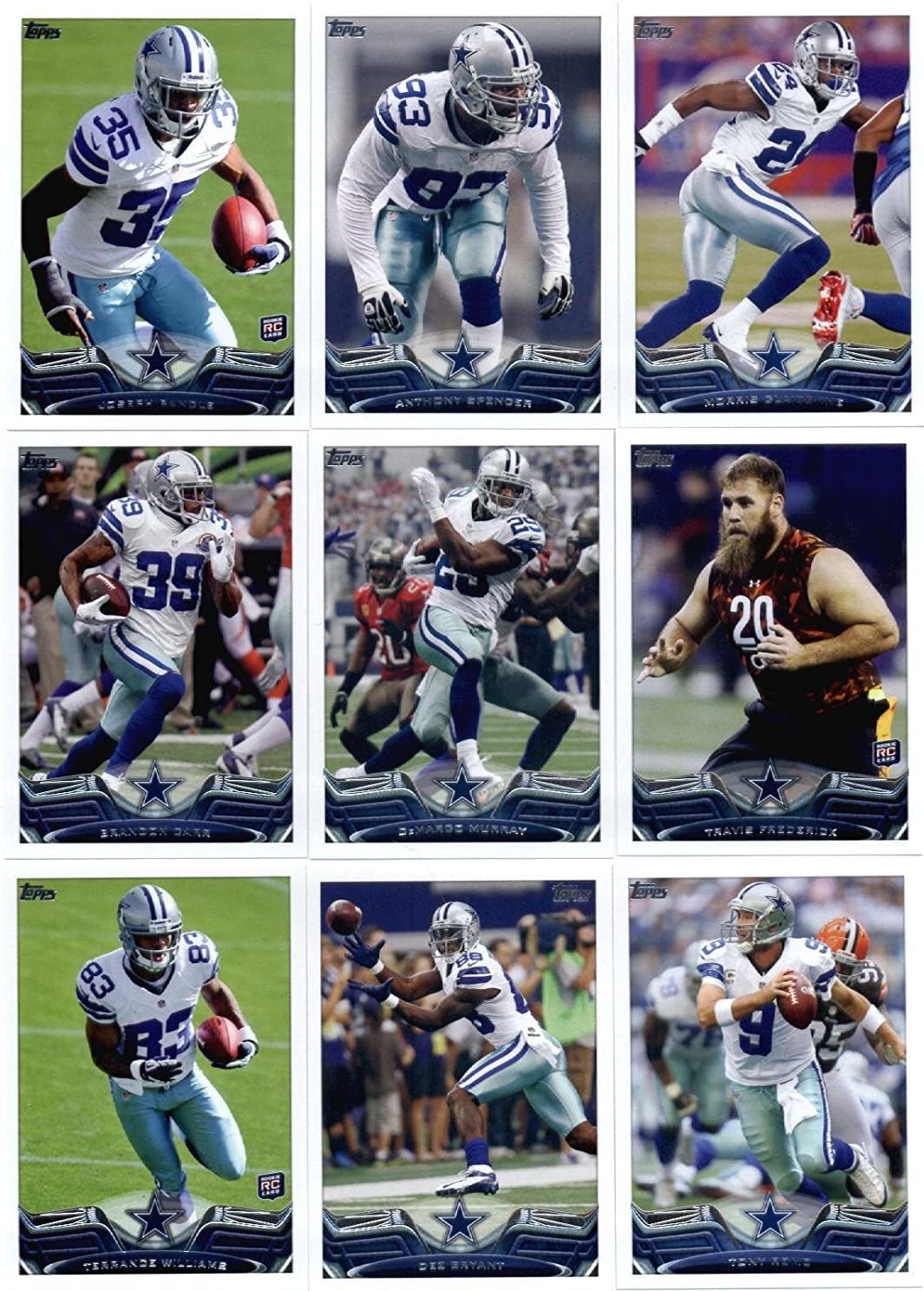 13t_0b15c809-8cae-445c-a40f-63e8edfd5068 Dallas Cowboys 2013 Topps Complete Mint 14 Card Team Set - Image 1