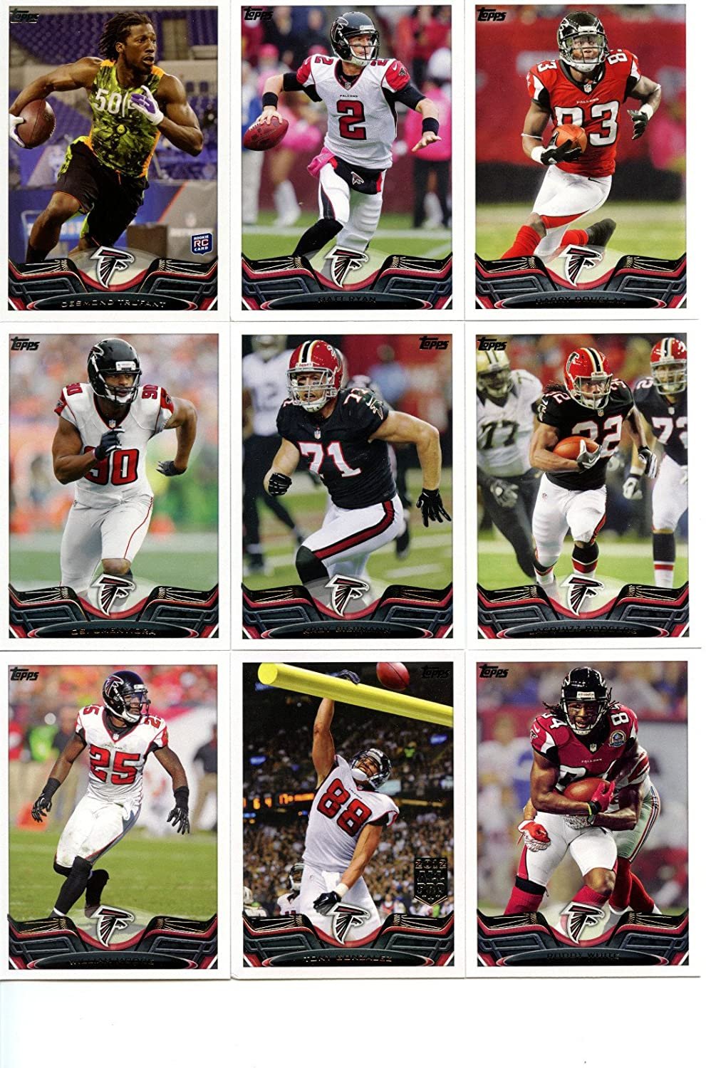 13t_515051a1-bec3-46de-91e5-5dfd9bf71b83 Atlanta Falcons 2013 Topps Team Set with Matt Ryan and Desmond Trufant Rookie Card - Image 1