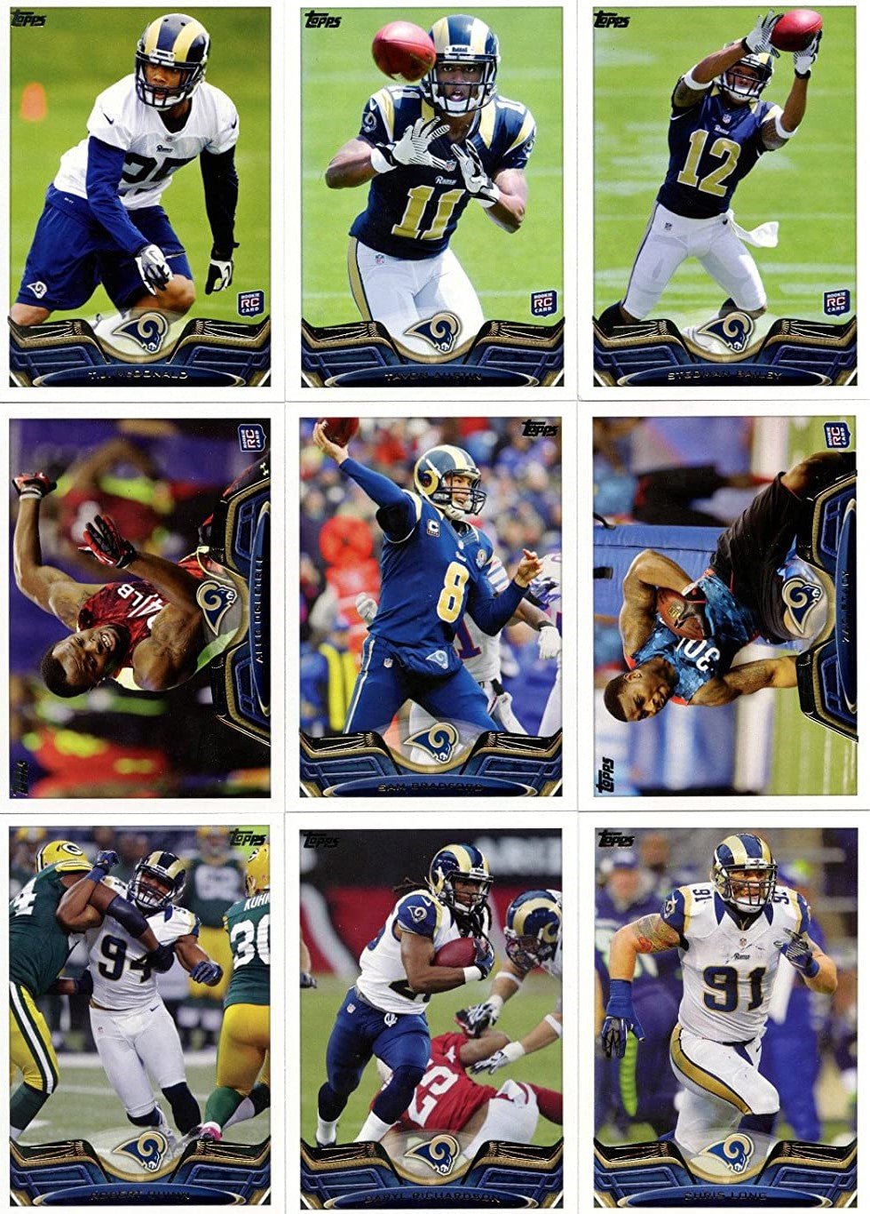 13t_658b3b25-c53b-478b-9aef-db971ae47a5a Los Angeles Rams 2013 Topps Team Set with Sam Bradford and Tavon Austin Rookie Card Plus - Image 1