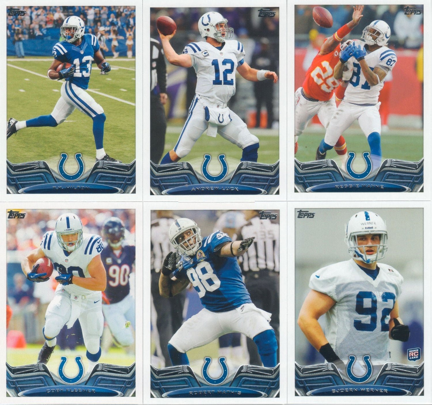 13tcolts Indianapolis Colts 2013 Topps Team Set with Andrew Luck and Reggie Wayne Plus - Image 1