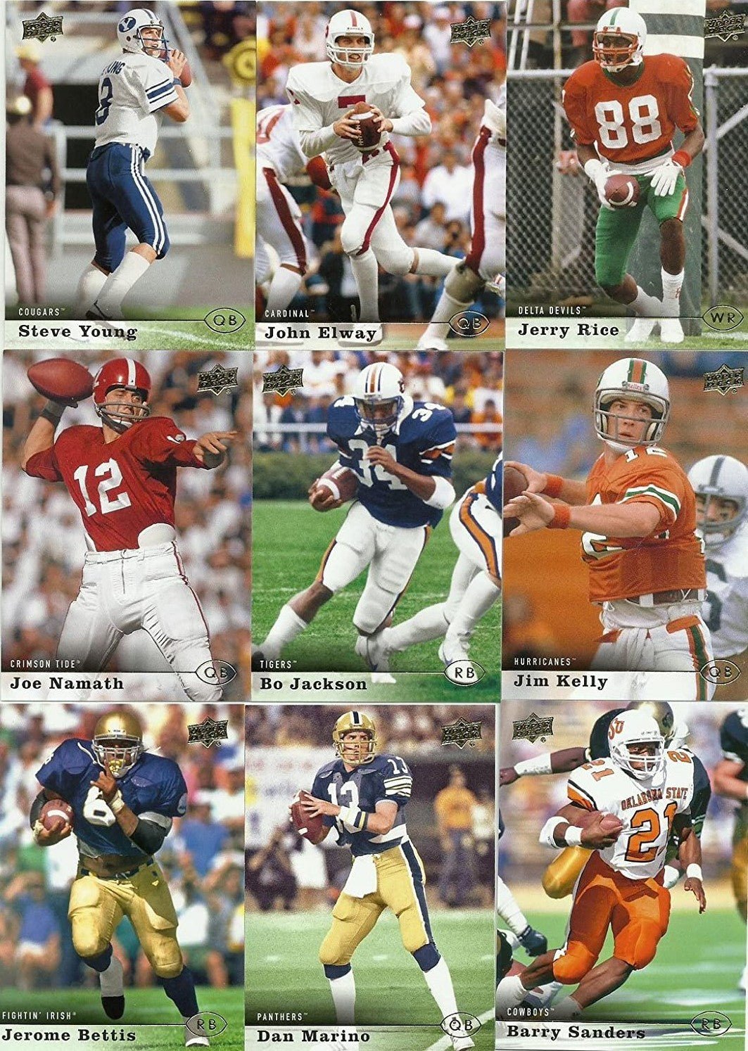 13ud_9a6e74c8-5354-475f-a20b-b09a89e5c4d7 2013 Upper Deck Football Series Complete Mint 150 Card Set with Rookies, Stars and Hall of Famers in College Uniforms and Featuring Travis Kelce Rookie Card - Image 1