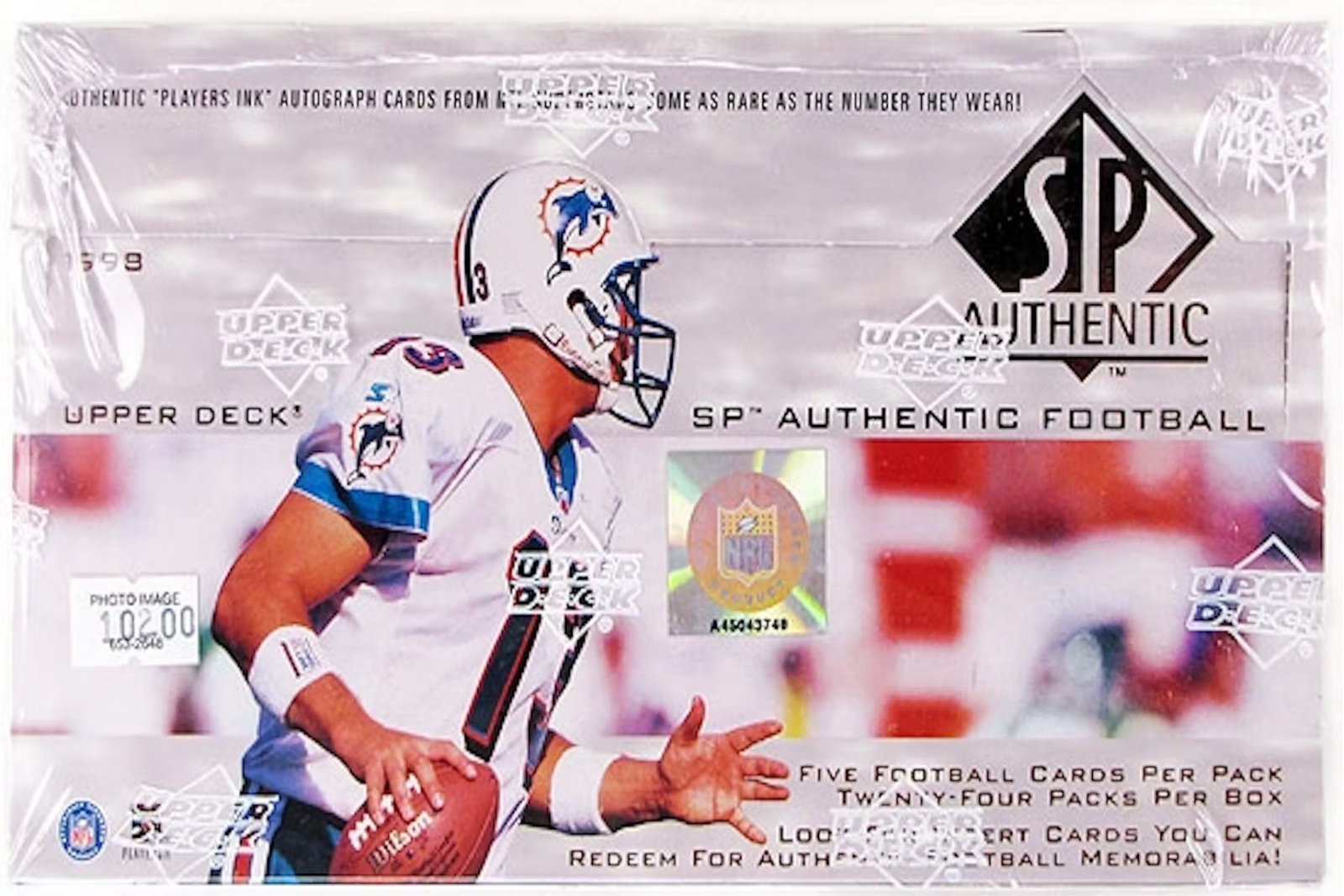 14408 1998 Upper Deck SP Authentic Football Hobby Box - Image 1