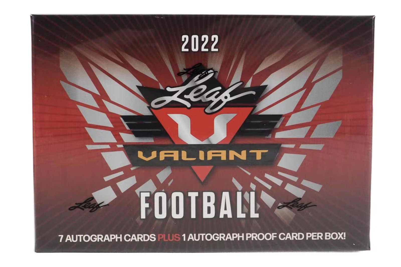 14774 2022 Leaf Valiant Football Hobby Box - Image 1