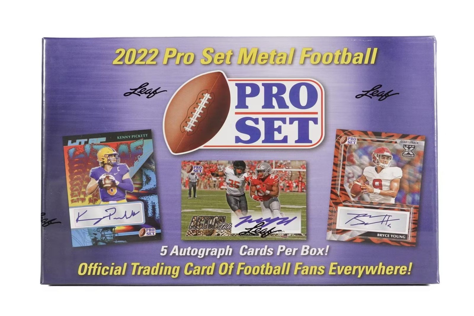 14800 2022 Leaf Pro Set Metal Football Hobby Box - Image 1