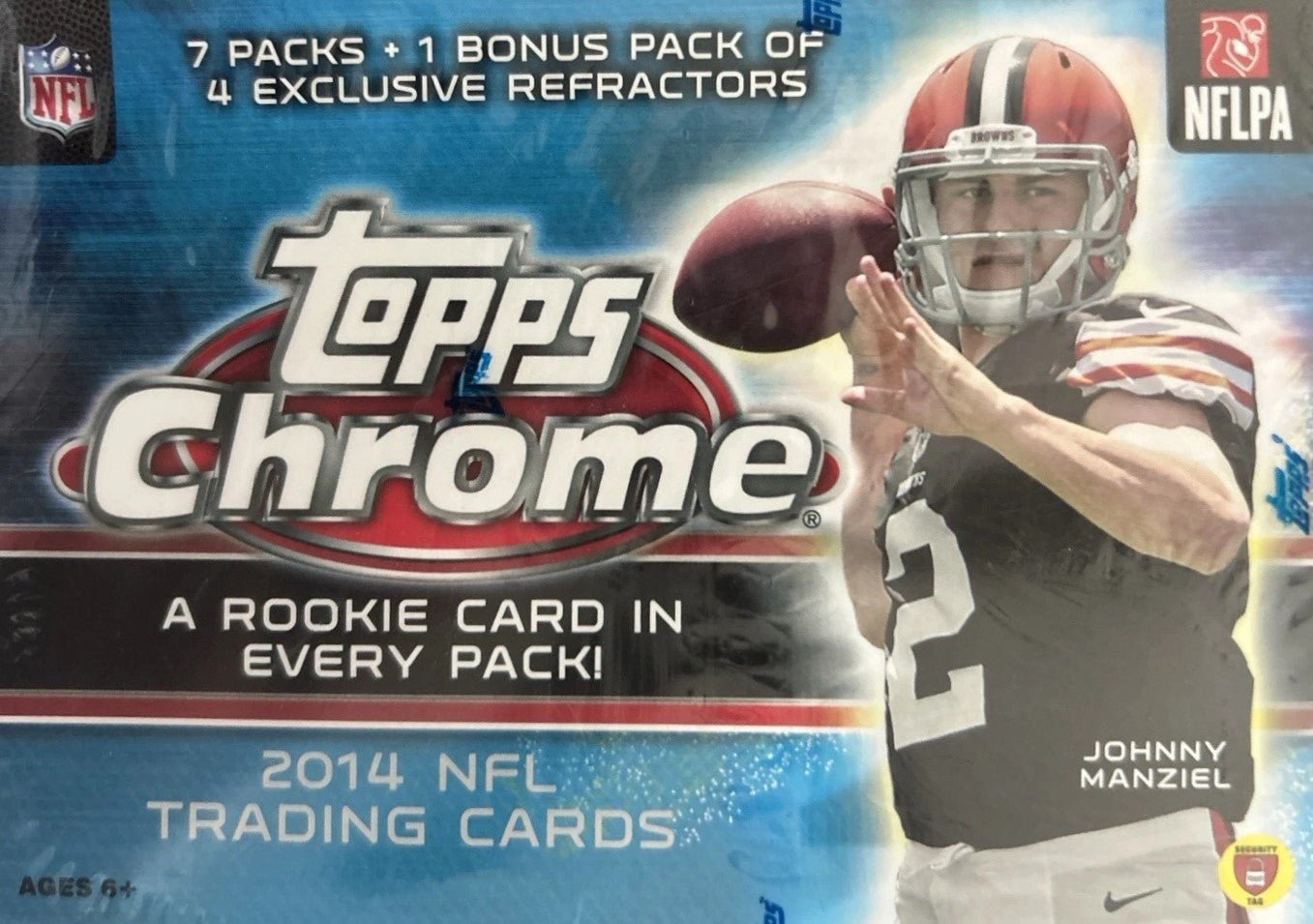 14TCF 2014 Topps Chrome Football Blaster Box with Chance for Rookie Cards of Aaron Donald, Davante Adams, Mike Evans and MANY OTHERS - Image 1