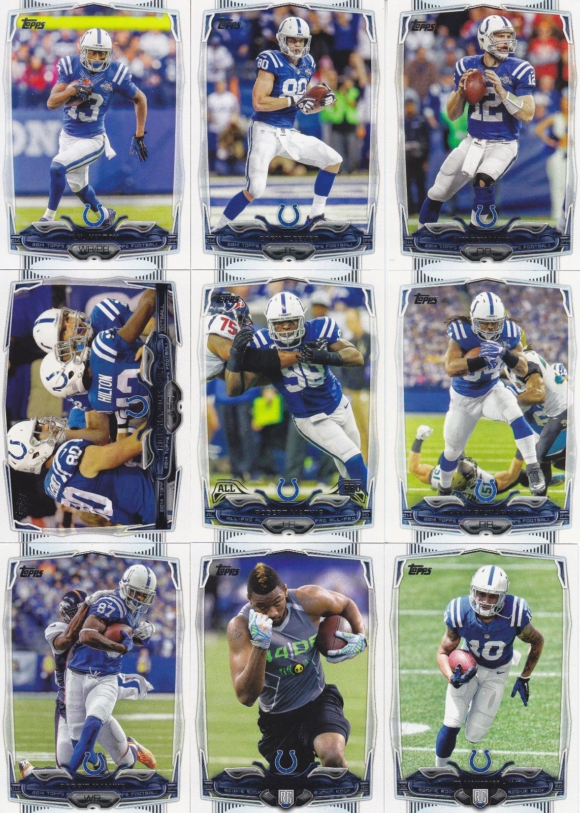 14tcolts Indianapolis Colts 2014 Topps Team Set with Andrew Luck and Reggie Wayne Plus - Image 1