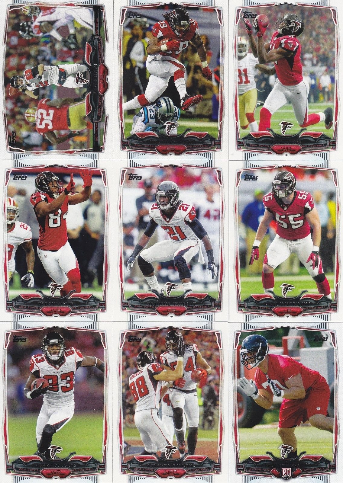 14tfalcons Atlanta Falcons 2014 Topps Team Set with Matt Ryan and Julio Jones Plus - Image 1