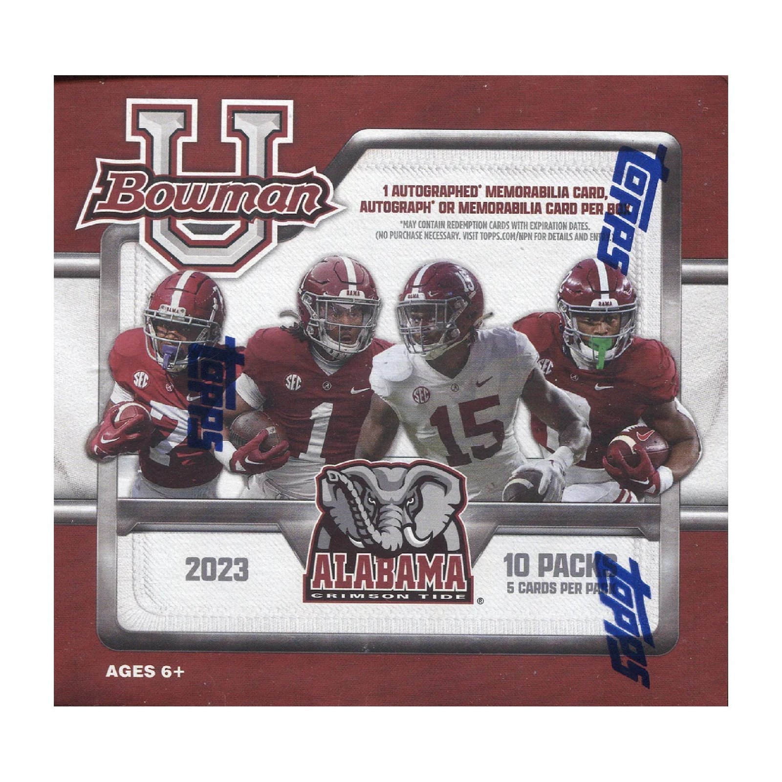 15007_40b53879-d1b0-405c-aa4f-32ab268eac87 2023 Bowman University Alabama Football Hobby Box - Image 1