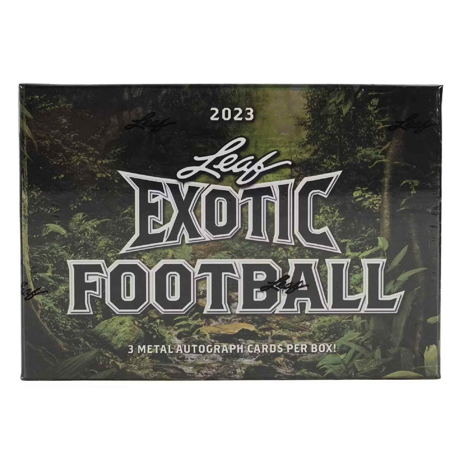 15043_95d5e6f0-ebd6-4ef6-a6b2-3afce6768cf1 2023 Leaf Exotic Football Hobby Box - Image 1