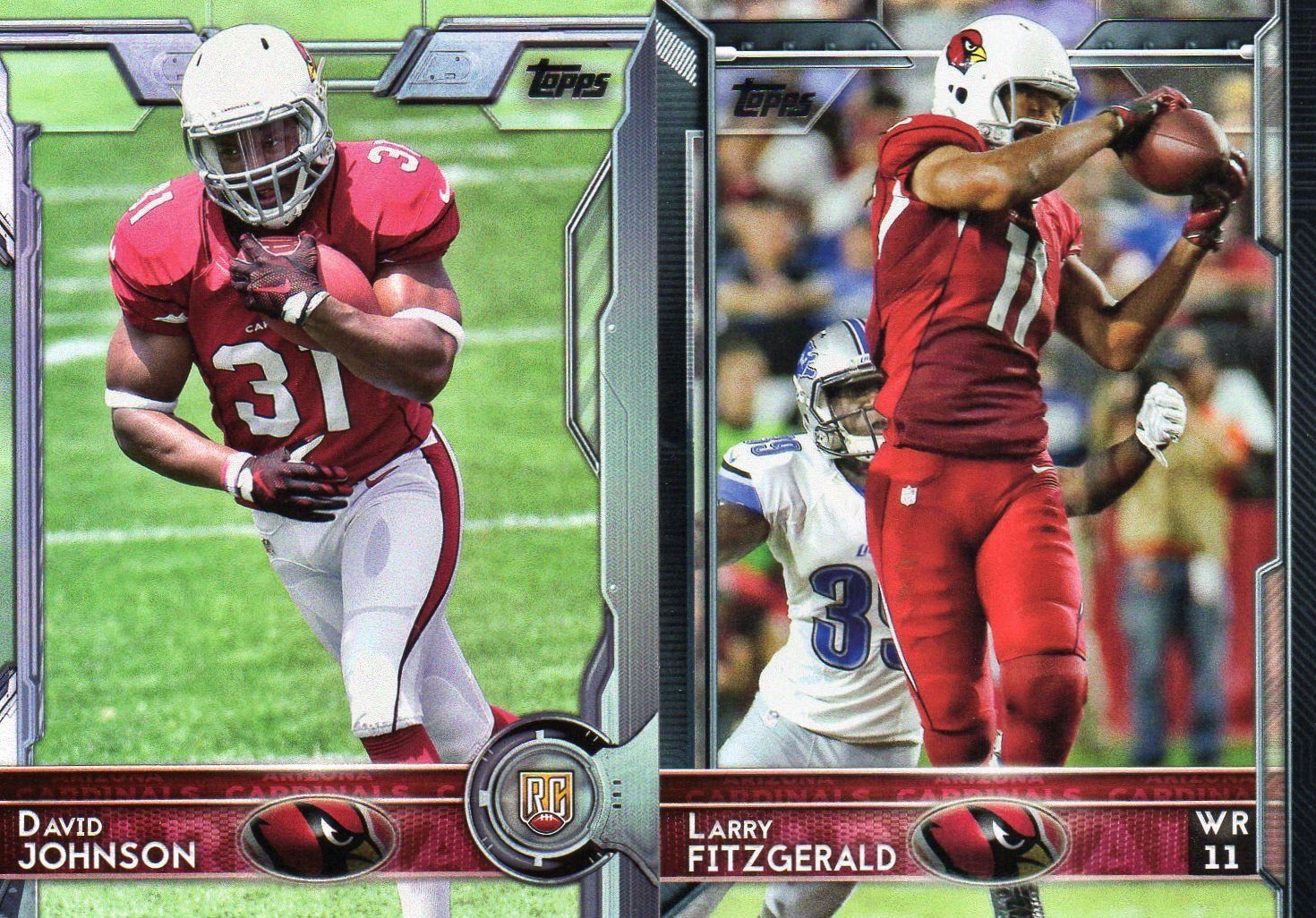 15t_1a452000-5f65-4339-a097-ded78518ca80 Arizona Cardinals 2015 Topps Team Set with Multiple Larry Fitzgerald and Patrick Peterson Plus - Image 1