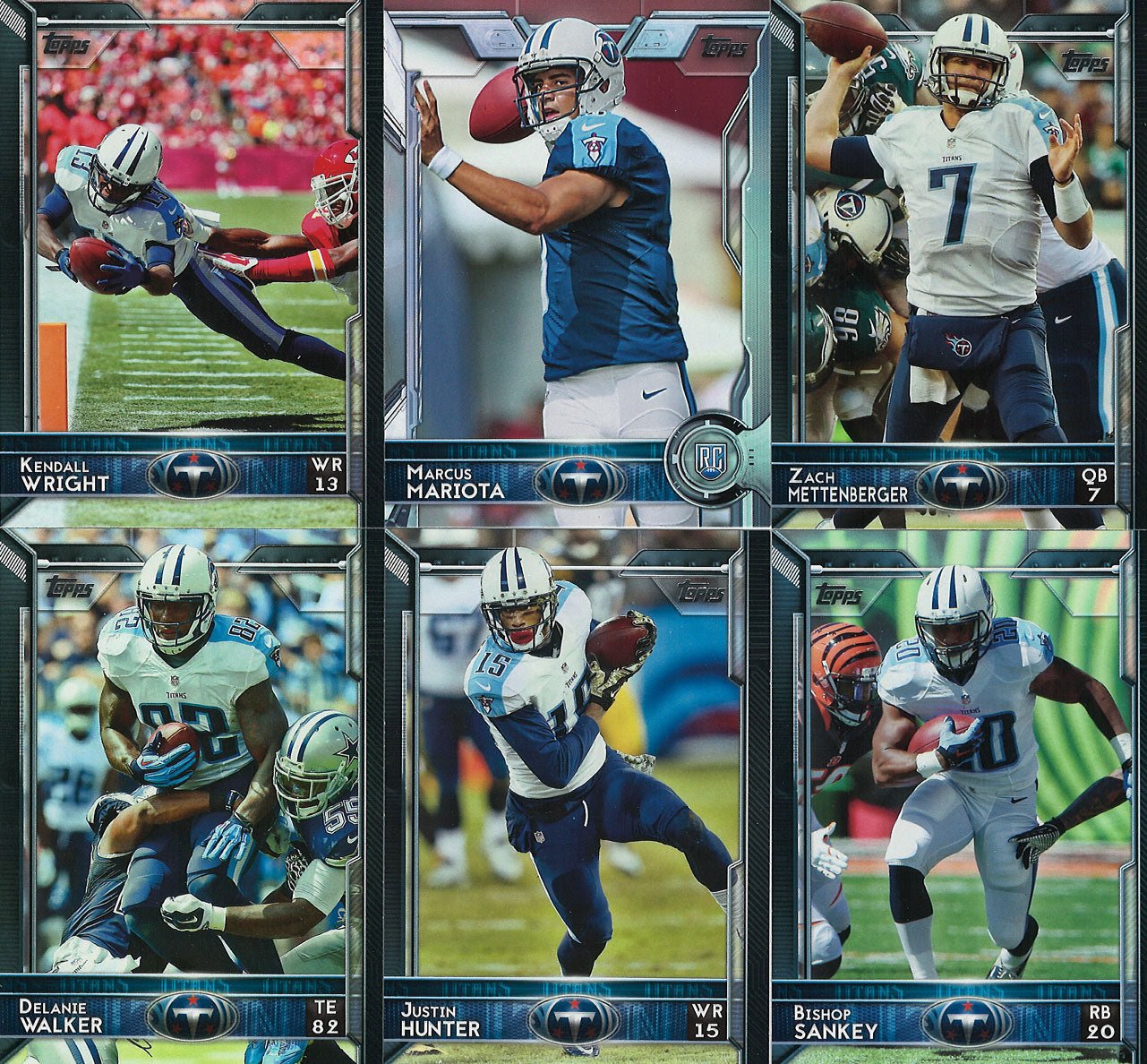 15t_b23a08c6-7154-4698-9313-bec401c31c48 Tennessee Titans 2015 Topps Team Set with Marcus Mariota Rookie Card #429 Plus - Image 1