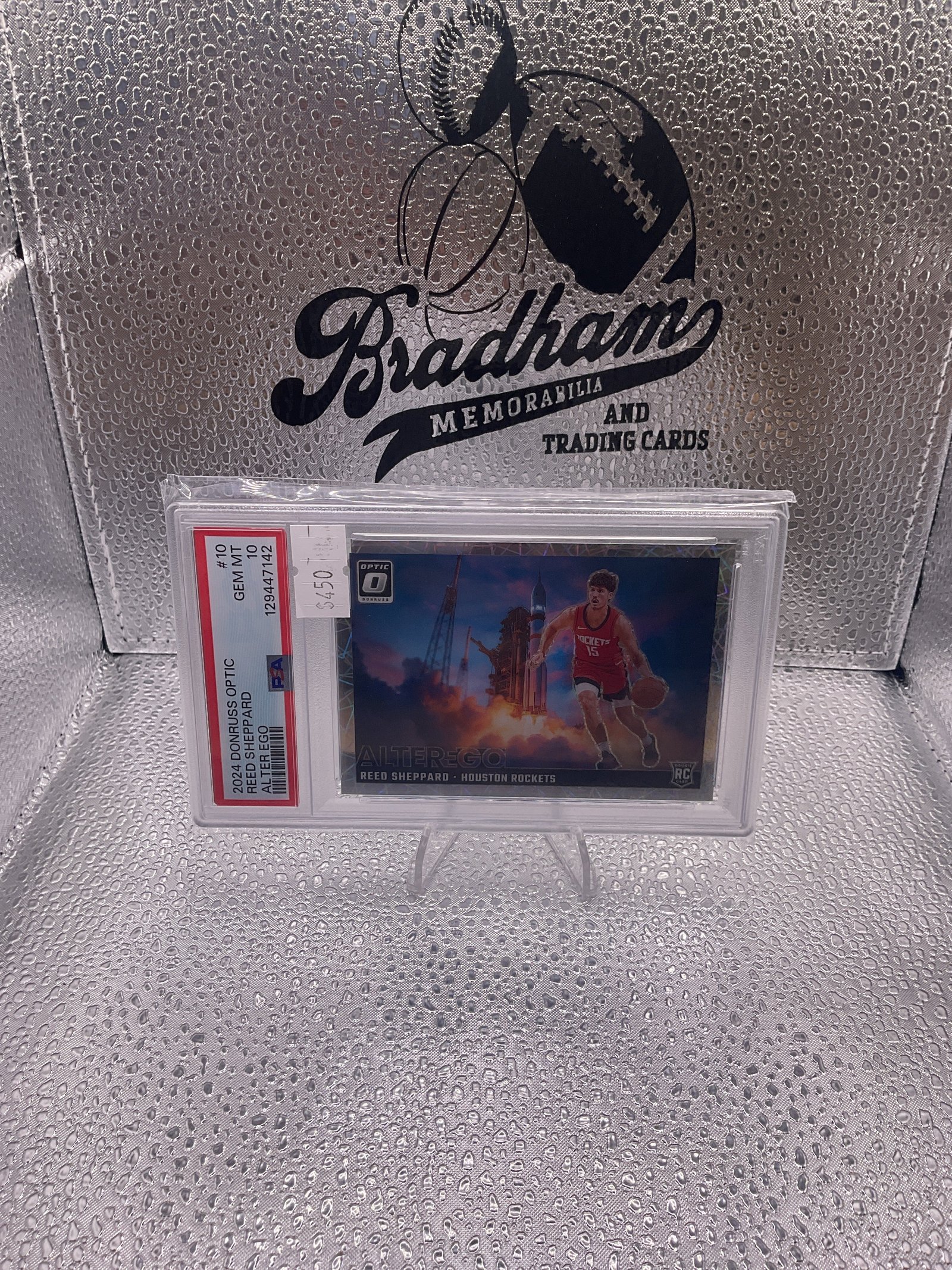 1C412423-A8CD-4DCD-AD2D-BF1F13705A92 REED SHEPPARD 2024-25 DONRUSS OPTIC ALTER EGO ROOKIE RC PSA 10 - Image 1