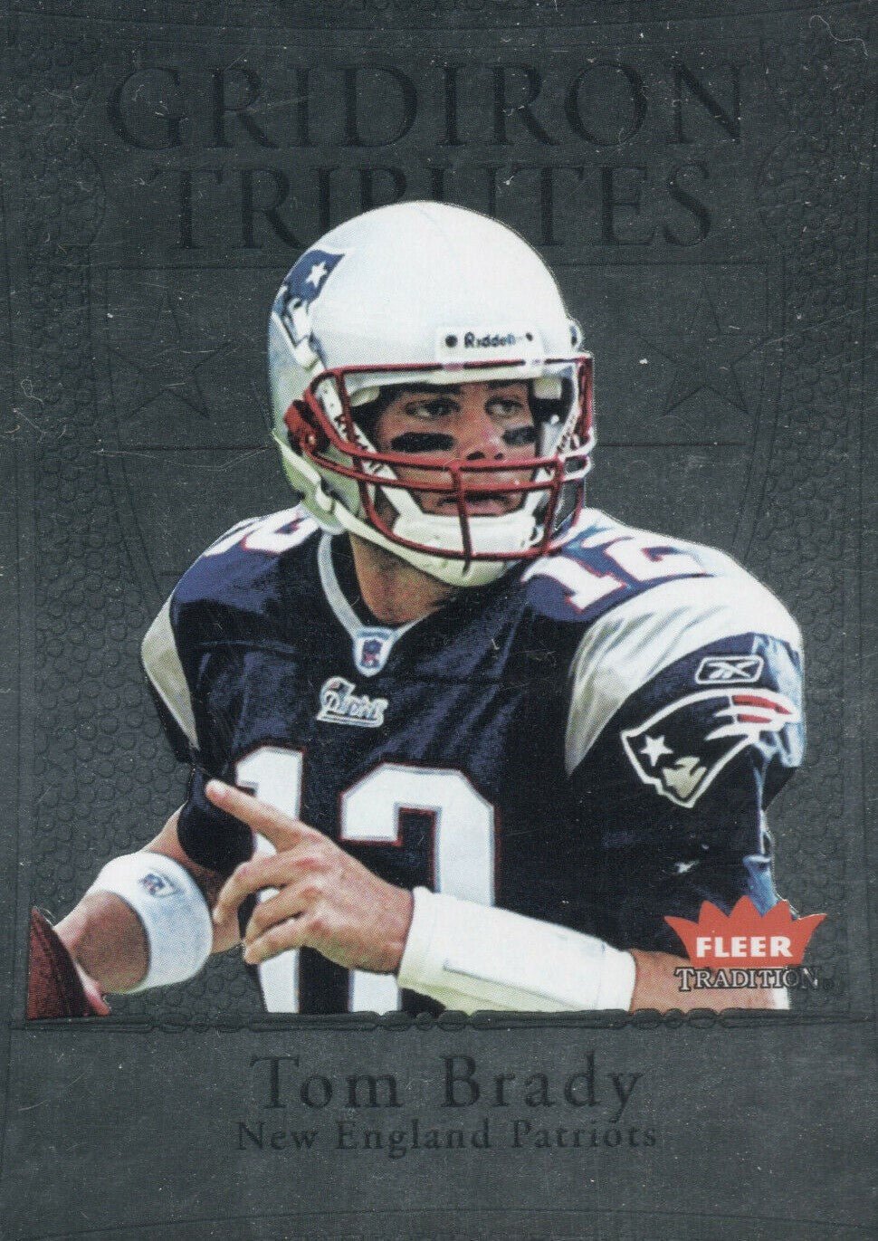 2004FGridTB 2004 Fleer Tradition Gridiron Tributes Insert Set with Brady, Emmitt, Favre and Manning PLUS - Image 1