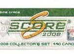 2008 Score Football Sealed Complete Factory Set