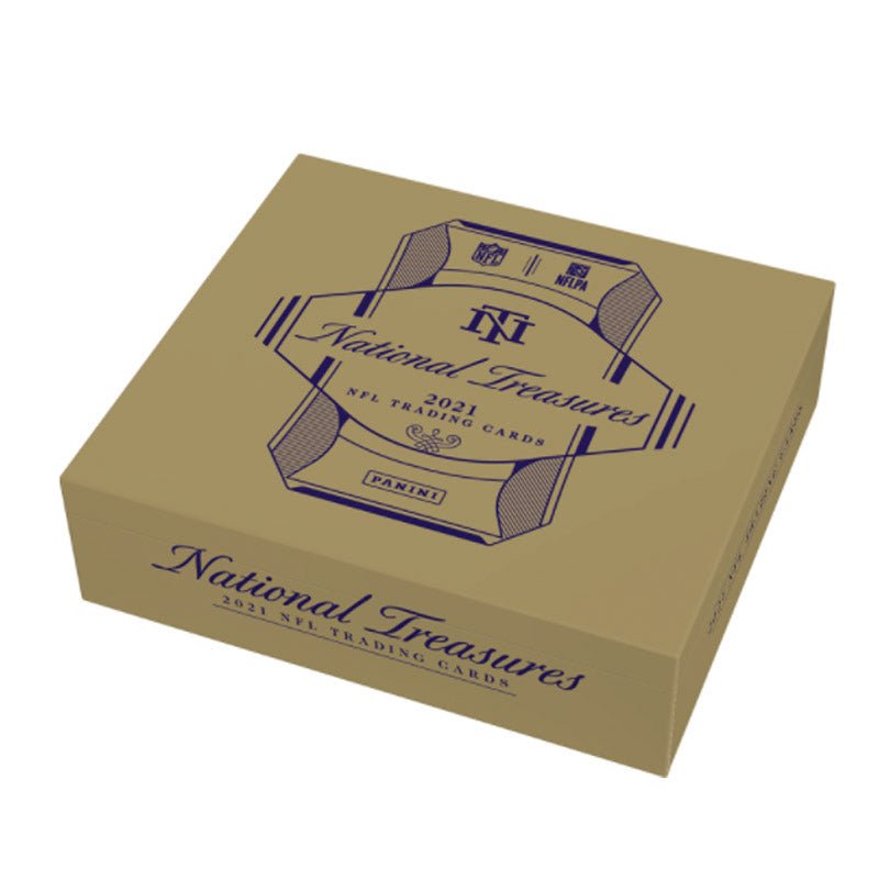 2021PaniniNationalTreasuresFootballHobbyCover_f7a71598-d1df-4232-8cd8-5aba0bdff72a 2021 Panini National Treasures Football Hobby Case (4ct) - Image 1