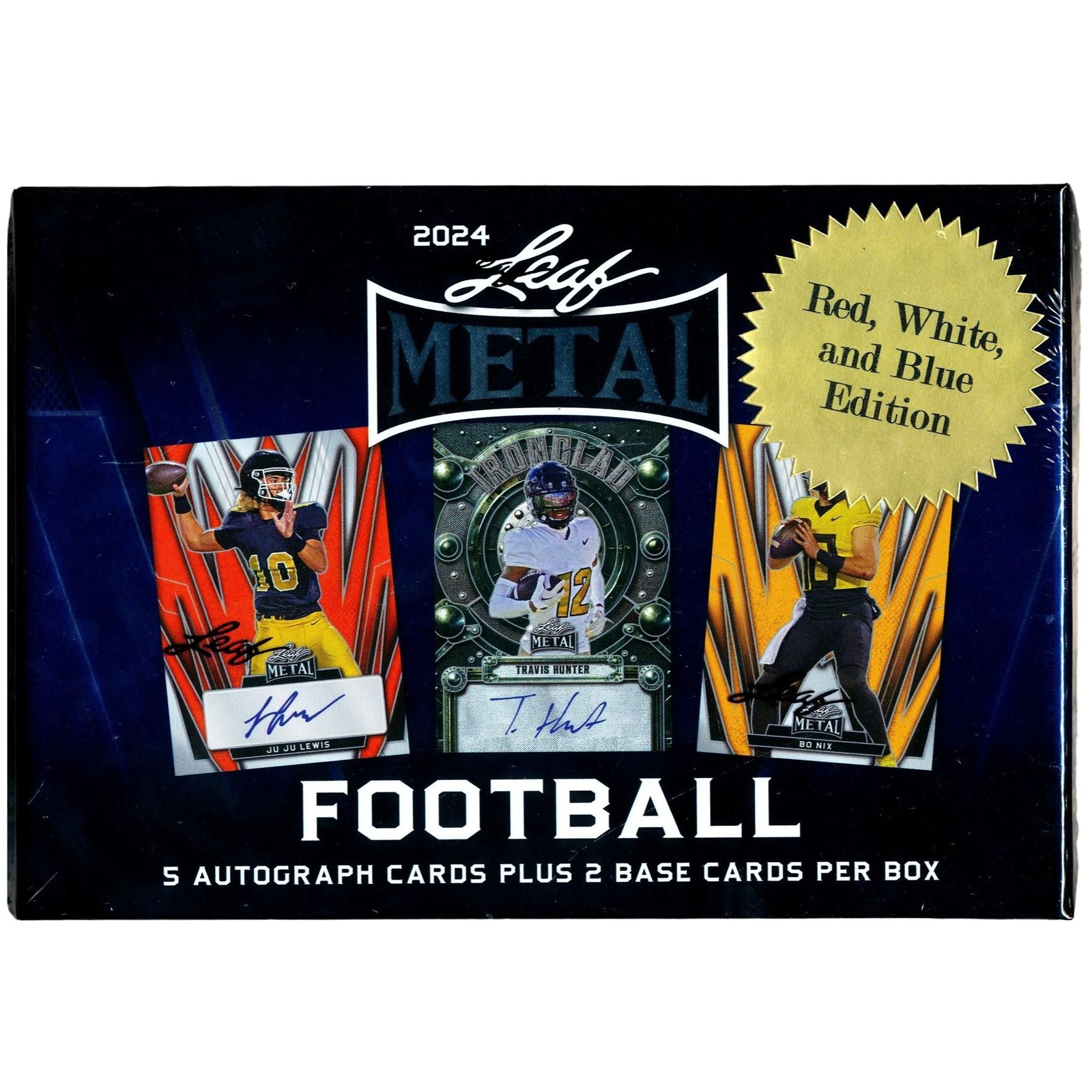 2024LeafMetalFootballRWBEditionHobbyBox 2024 Leaf Metal Football RWB Edition Hobby Box - Image 1