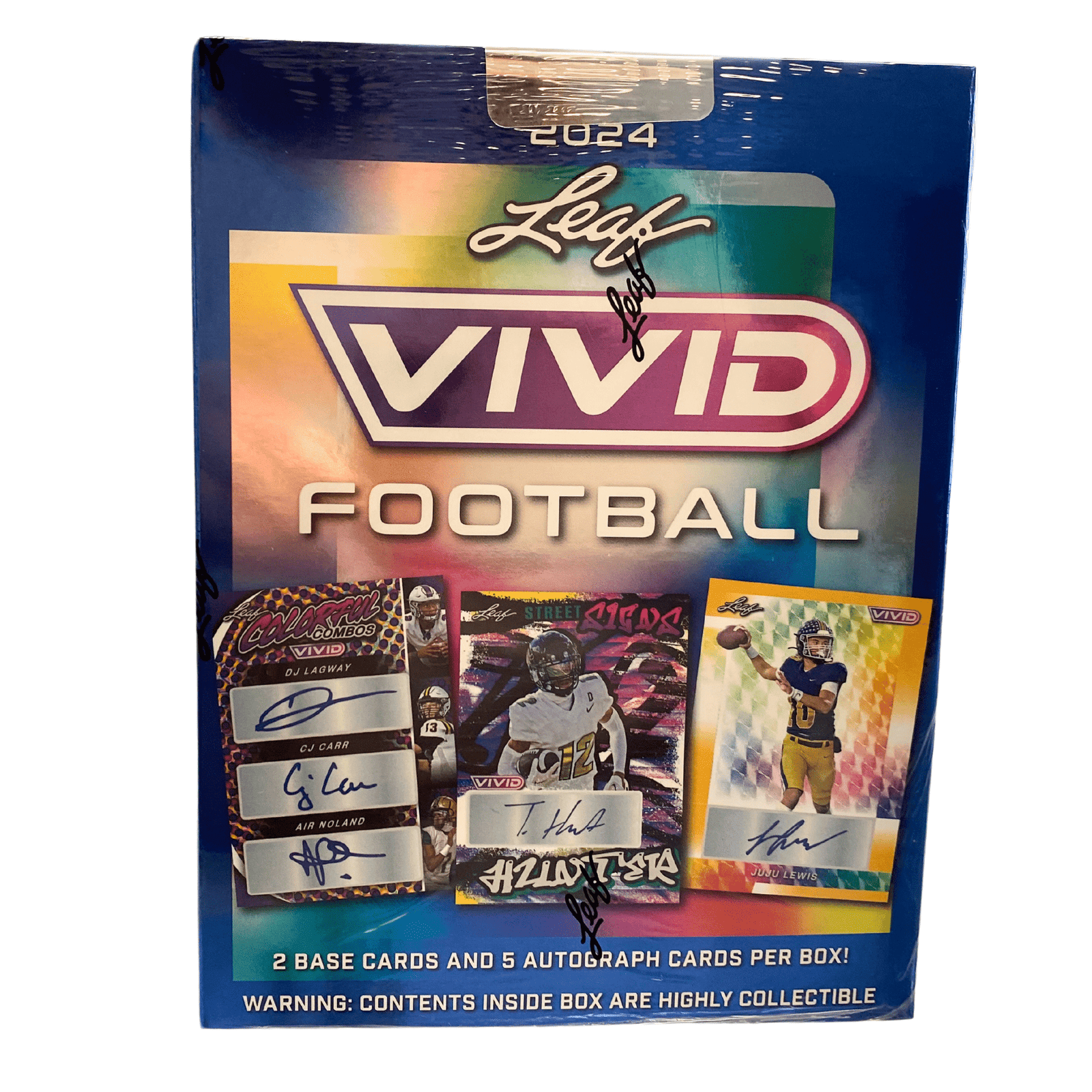2024LeafVividFootballHobbyBox-f 2024 Leaf Vivid Football Hobby Box - Image 1