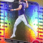 JJ McCarthy 2024 Panini Absolute Rookie #110 Gold Spectrum #5/10