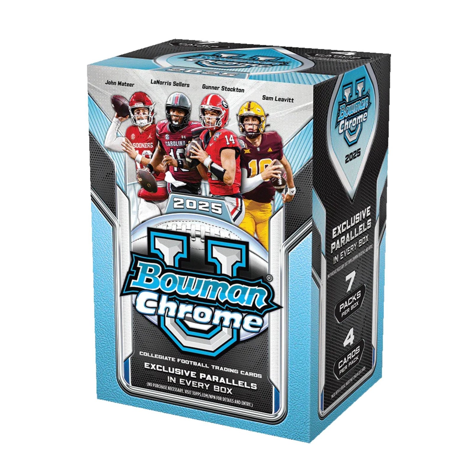 2025BowmanUniversityChromeFootballBlasterBox 2025 Bowman University Chrome Football Blaster Box - Image 1