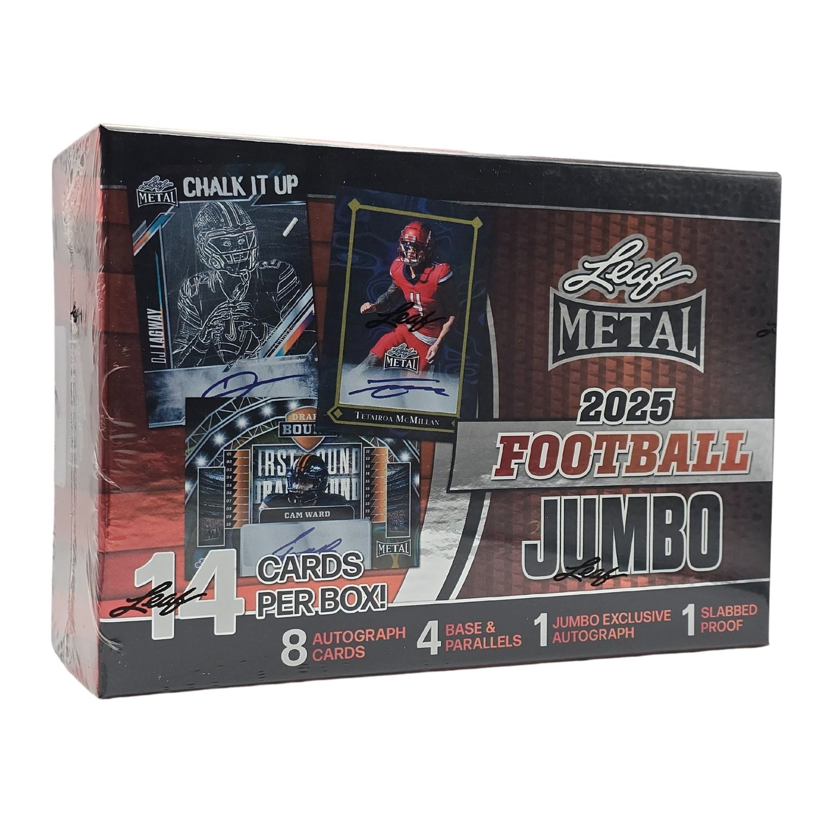 2025LeafMetalFootballJumboBox 2025 Leaf Metal Football Jumbo Box - Image 1