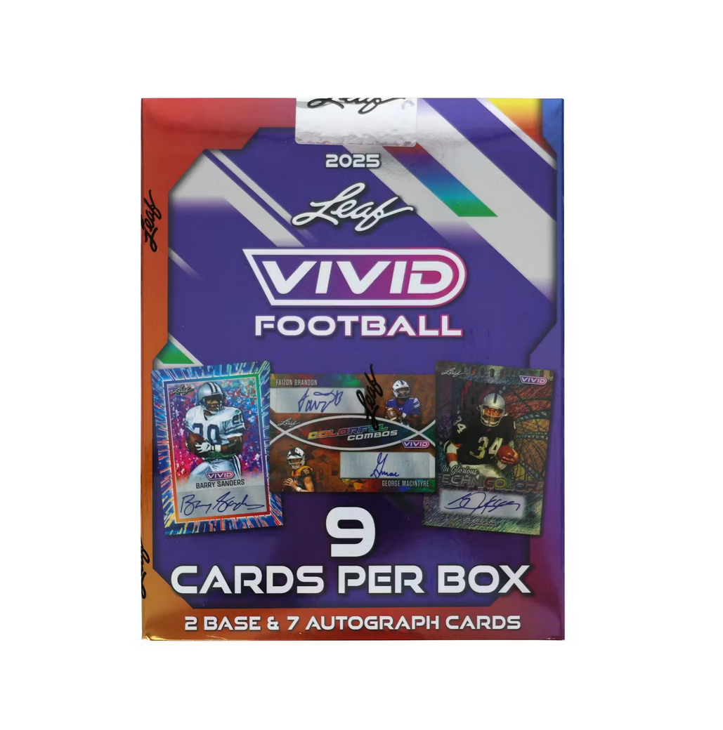 2025LeafVividFootballHobbyBox 2025 Leaf Vivid Football Hobby Box - Image 1