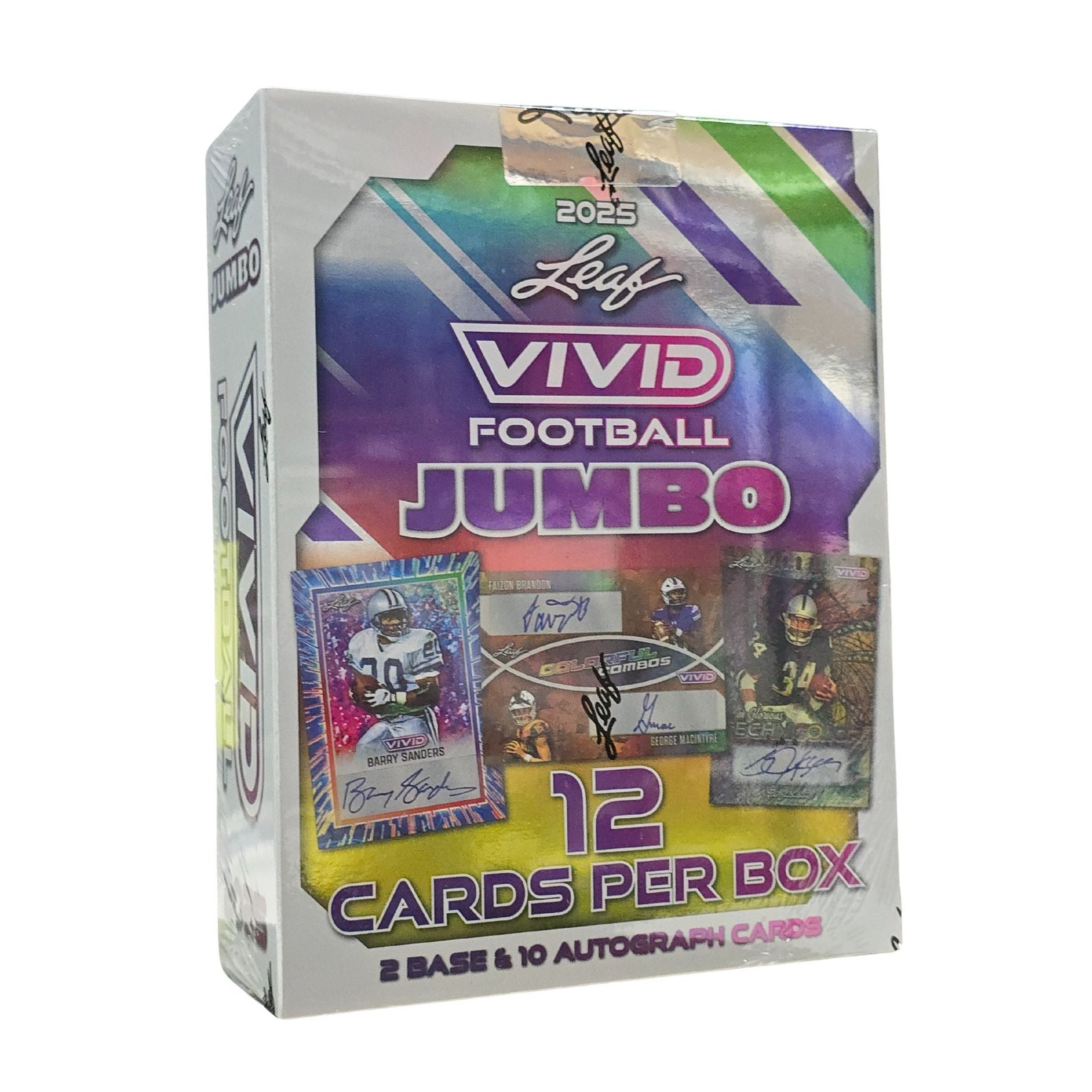 2025LeafVividFootballJumboBox 2025 Leaf Vivid Football Jumbo Box - Image 1
