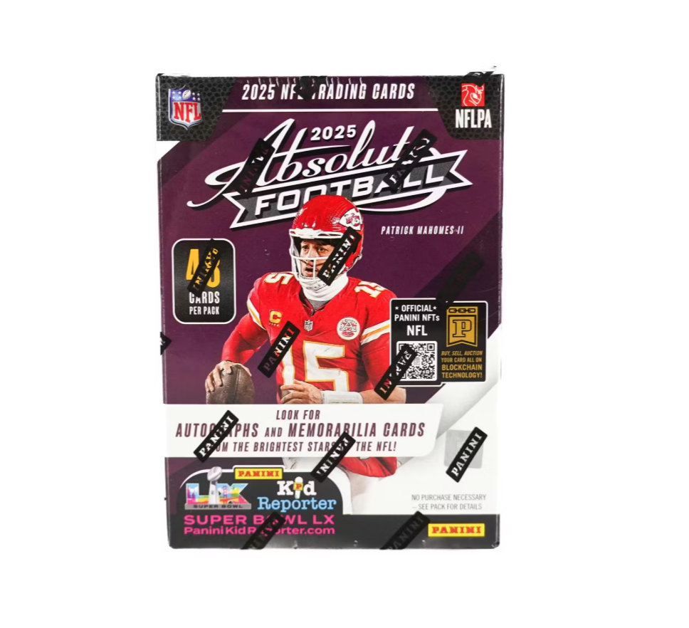 2025PaniniAbsoluteFootballBlasterBox_GreenParallels 2025 Panini Absolute Football Blaster Box (Green Parallels) - Image 1