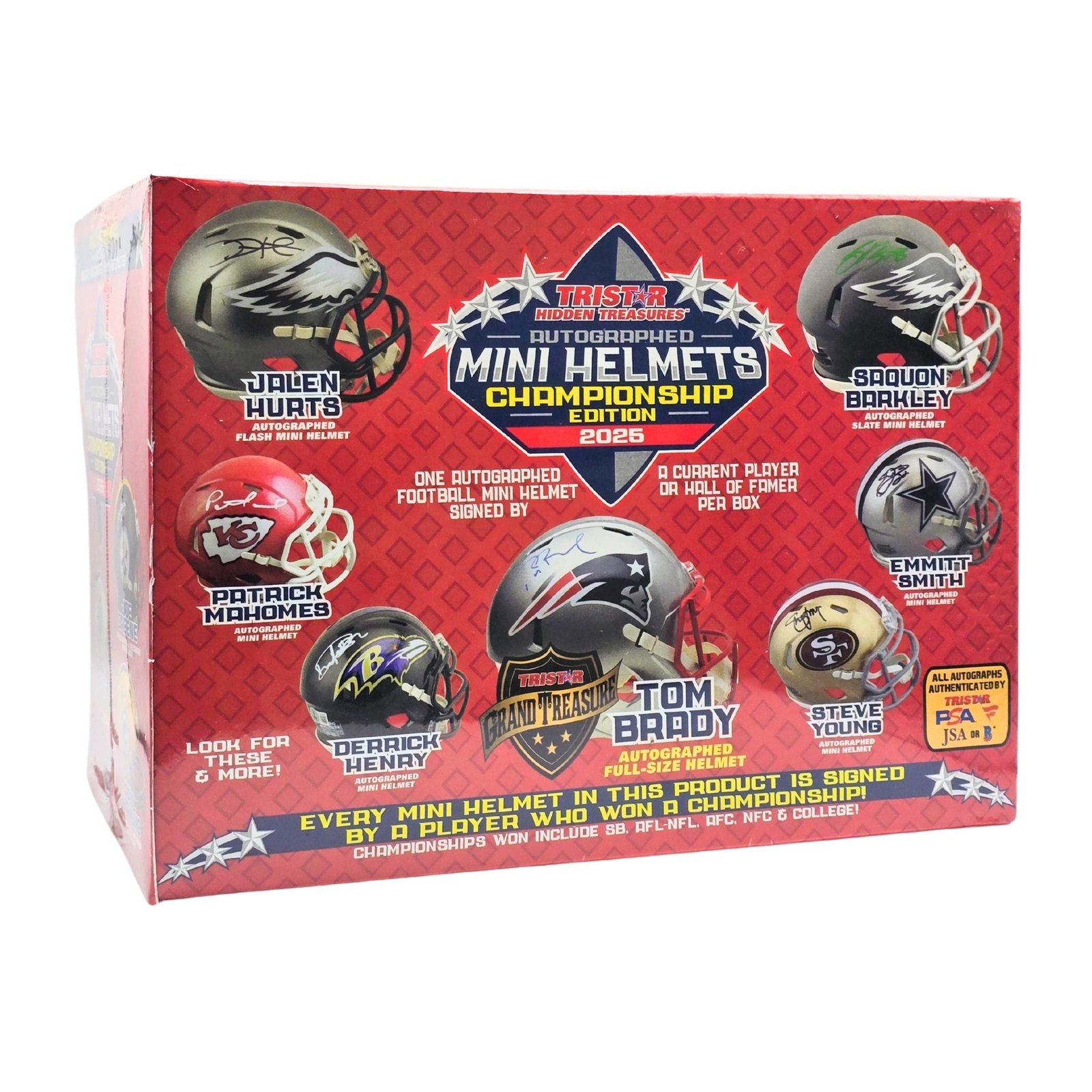 2025TristarHiddenTreasuresFootballMiniHelmetChampionshipEditionBox_1 2025 Tristar Hidden Treasures Football Mini Helmet Championship Edition Box - Image 1