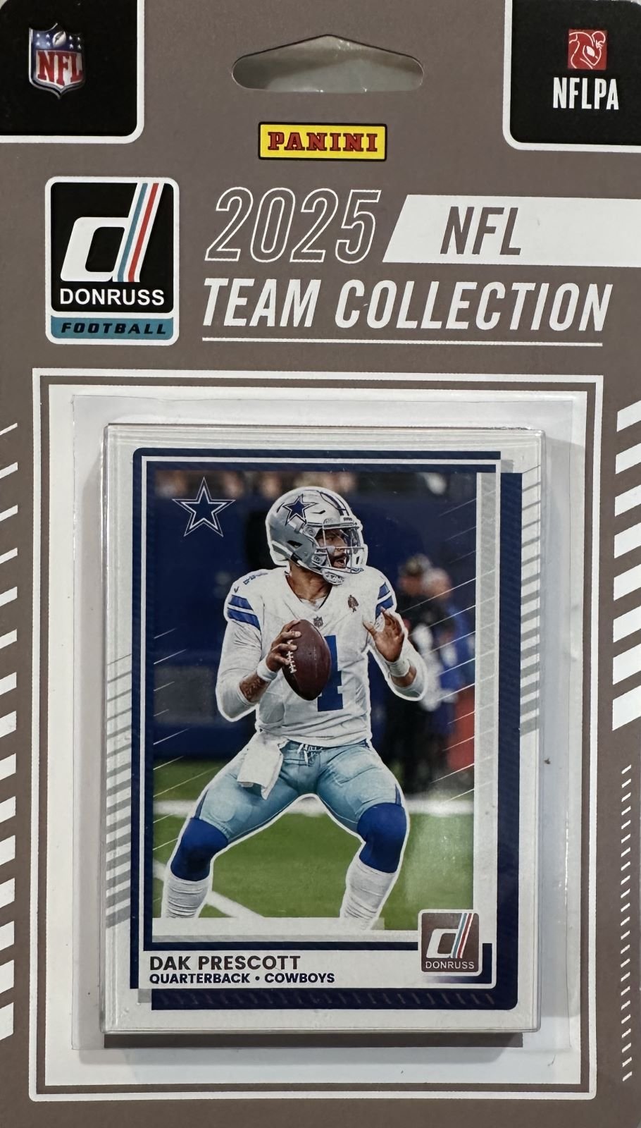 2025_92896c4c-1732-4a02-89bf-b546583a872d Dallas Cowboys 2025 Donruss Factory Sealed Team Set Featuring Dak Prescott and Emmitt Smith with Jaydon Blue and Tyler Booker Rated Rookie Cards Plus - Image 1