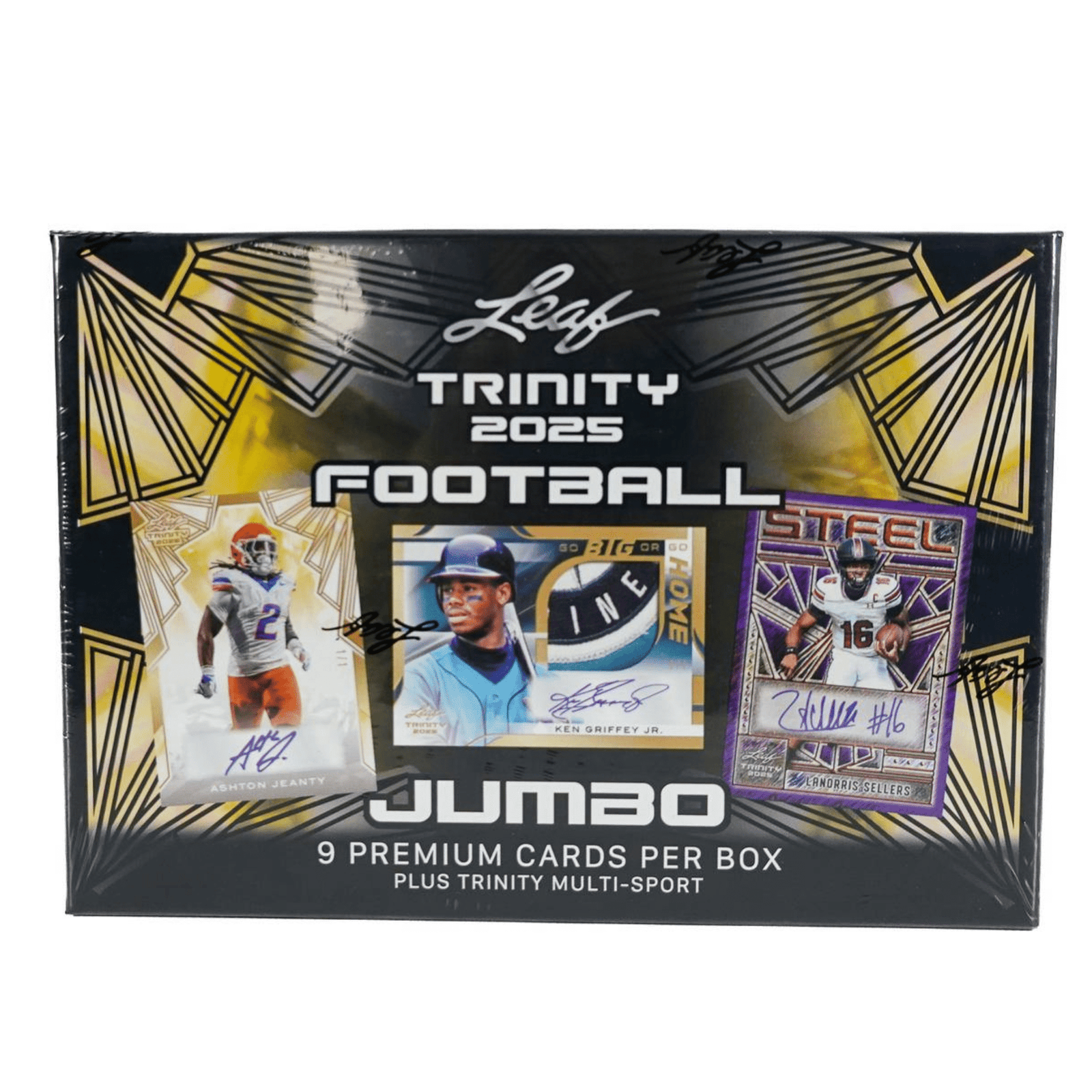2025_Leaf_Trinity_Football_Hobby_Jumbo 2025 Leaf Trinity Football Jumbo Box - Image 1
