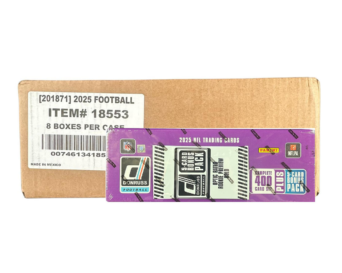 2025_Panini_Donruss_Football_Hobby_Factory_8-Set_Case2 2025 Panini Donruss Football Hobby Factory 8-Set Case - Image 1