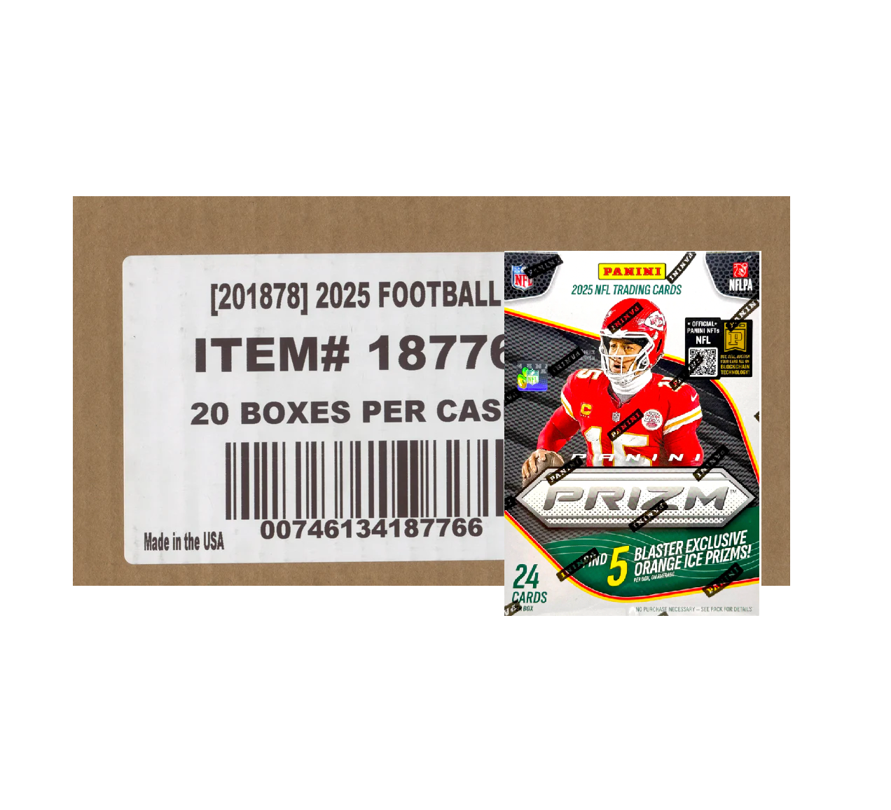 2025_Panini_Prizm_Football_Hobby_Blaster_20-Box_Case2 2025 Panini Prizm Football Hobby Blaster 20-Box Case (Orange Ice Prizms!) - Image 1