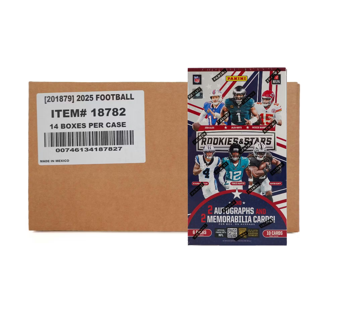 2025_Panini_Rookies_Stars_Football_Hobby_14-Box_Case2 2025 Panini Rookies & Stars Football Hobby 14-Box Case - Image 1