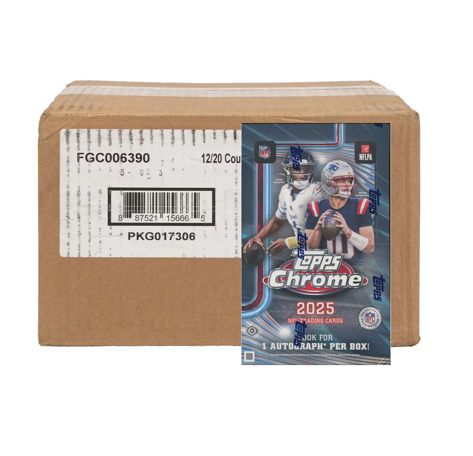 2025_Topps_Chrome_Football_Hobby_12-Box_Case2 2025 Topps Chrome Football Hobby 12-Box Case - Image 1