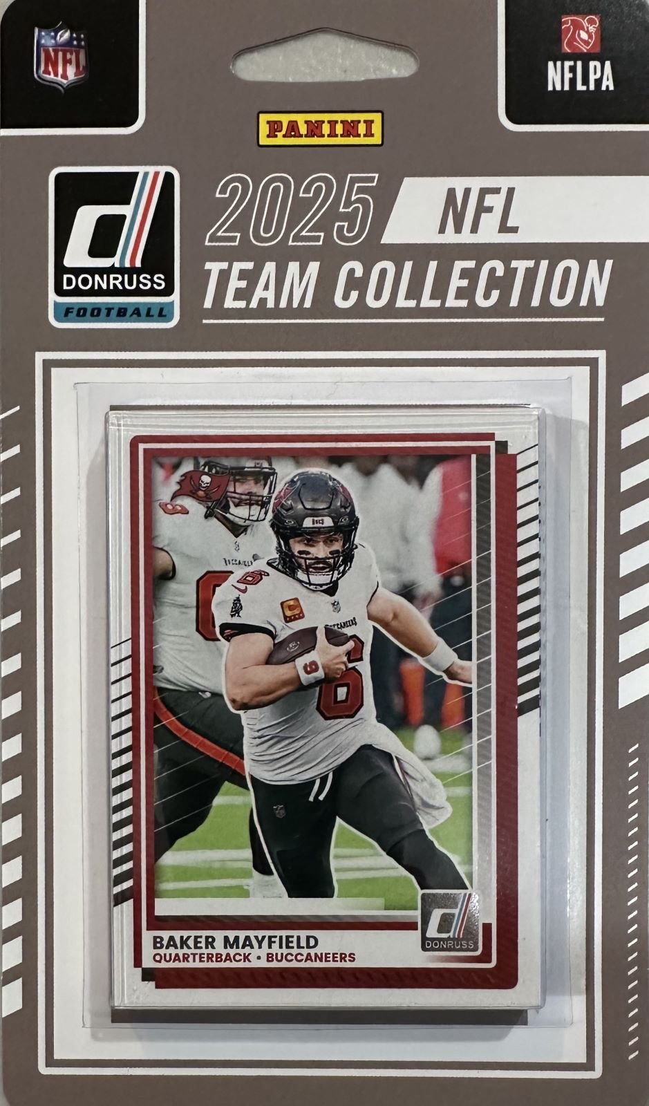 2025_cb2baf13-55e4-471a-9b31-f9f02b916eea Tampa Bay Buccaneers 2025 Donruss Factory Sealed Team Set Featuring Baker Mayfield and Mike Evans with Emeka Egbuka Rated Rookie Card Plus - Image 1