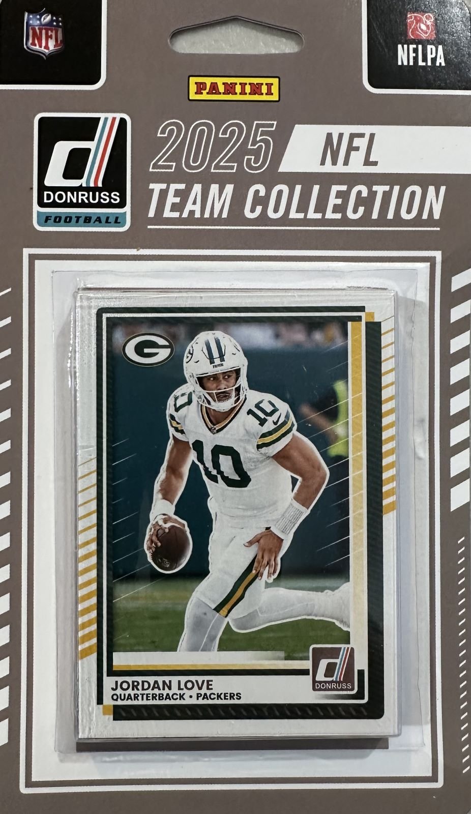 2025_cda8563d-4e5a-47cb-a826-79a0ada7d074 Green Bay Packers 2025 Donruss Factory Sealed Team Set Featuring Jordan Love, James Lofton, Josh Jacobs and Charles Woodson with 2 Rated Rookie Cards Plus - Image 1