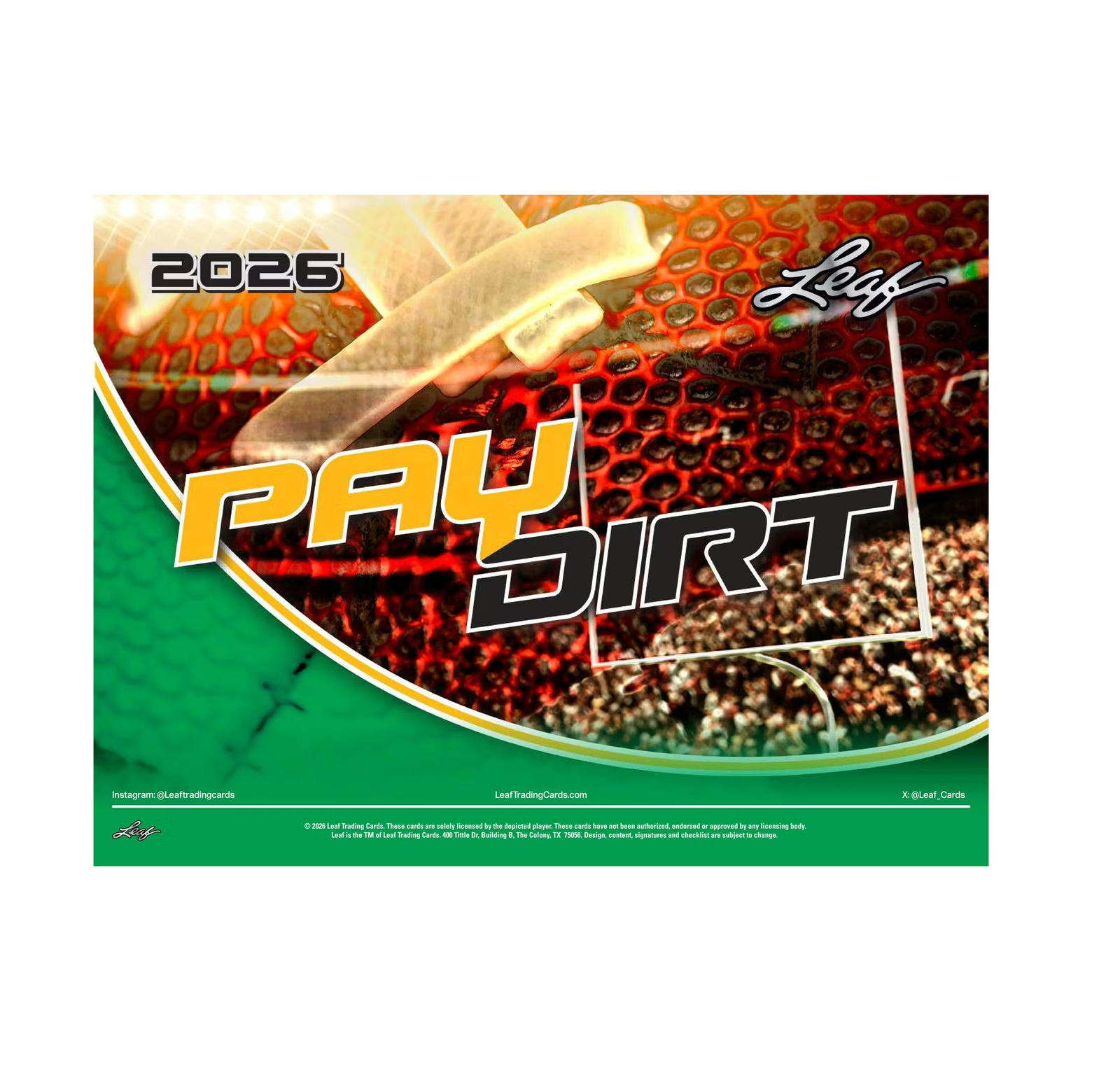2026LeafPaydirtFootballHobbyBox1_8d83d411-c7fb-41fa-a3b2-bda605b9f9d9 2026 Leaf Paydirt Football Hobby Box - Image 1