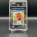 Jayden Daniels 2024 Panini Donruss Optic Purple Shock #248 Rated Rookie GMA 8.5