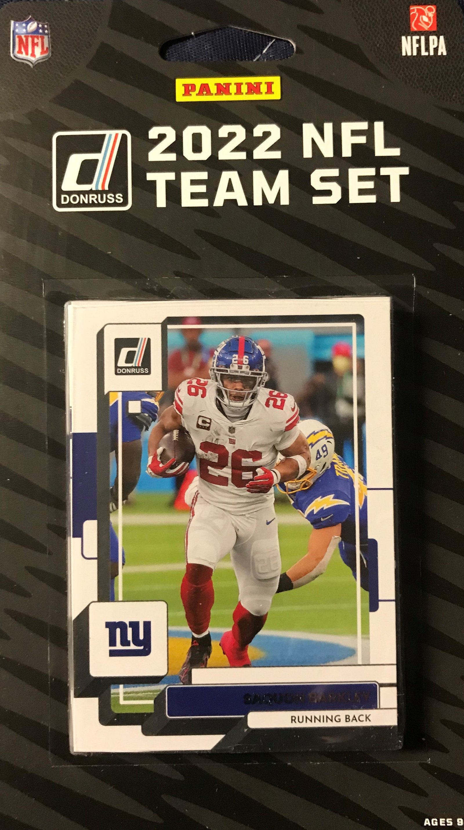 22Giants New York Giants 2022 Donruss Factory Sealed Team Set with Rated Rookie cards of Wan'Dale Robinson, Kayvon Thibodeaux and Evan Neal - Image 1
